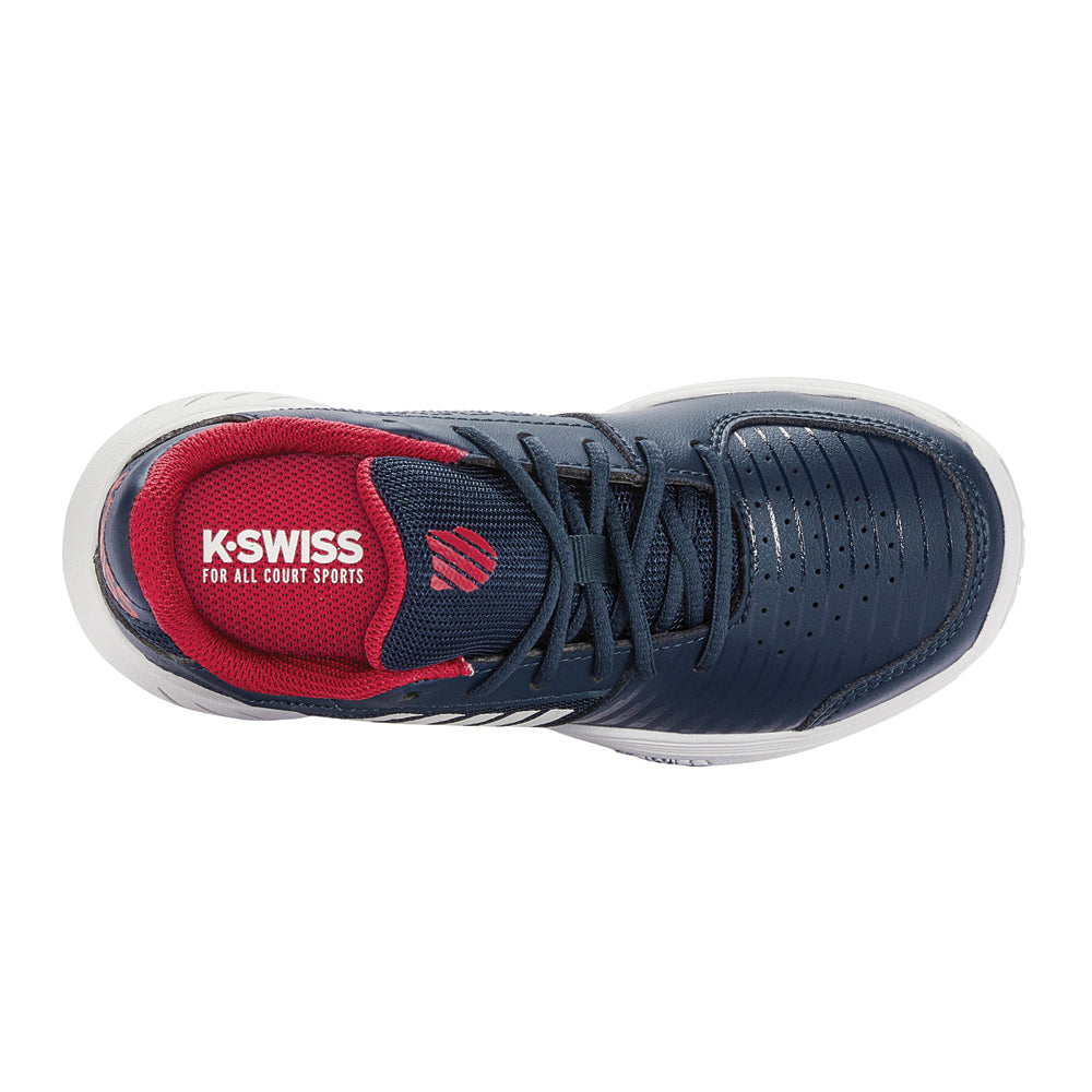 K-Swiss Court Express Omni Tennis Shoes (Boys) - Blue Opal/White/Lollipop