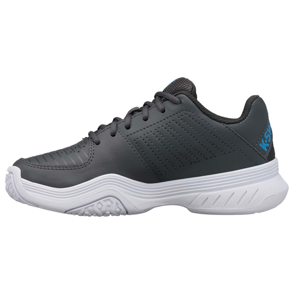 K-Swiss Court Express Omni Tennis Shoes (Junior) - Dark Shadow/White/Swedish Blue