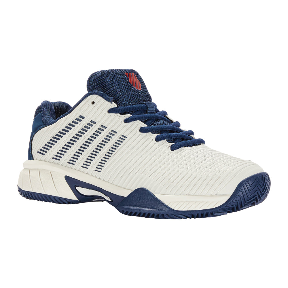 K-Swiss Hypercourt Express 2 HB Tennis Shoes (Boys) - Blanc/Blue Opal/Lollipop