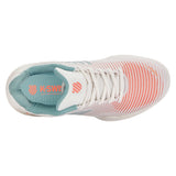 K-Swiss Hypercourt Express 2 HB Tennis Shoes (Ladies) - Blanc/Nile Blue/Desert Flower