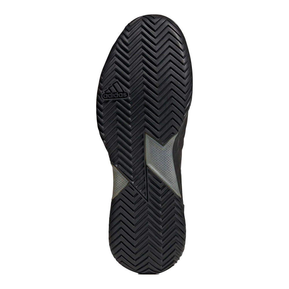 adidas adizero Ubersonic 4 HEAT-RDY Tennis Shoes (Mens) - Grey Six/Blue Dawn/Core Black