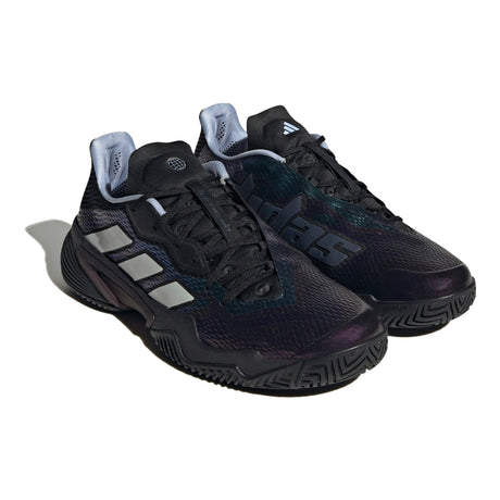 Adidas Barricade Tennis Shoes (Mens) - Core Black/Cloud White/Blue Dawn
