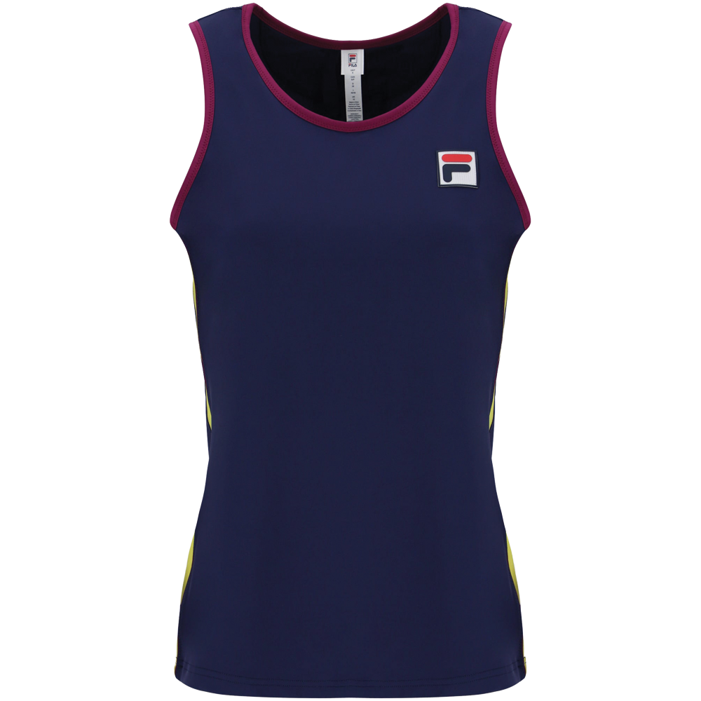 Fila Heritage Full Coverage Tennis Tank Top (Ladies) - Navy/Magenta