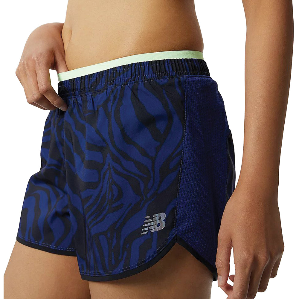 New Balance Printed Fast Flight Short (Ladies) - Victory Blue