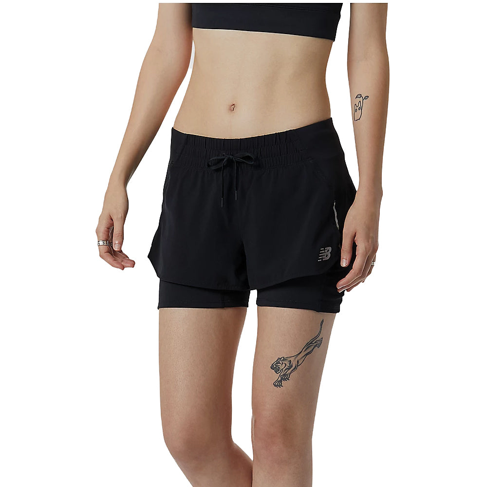 New Balance Impact Run 2in1 Short (Ladies) - Black
