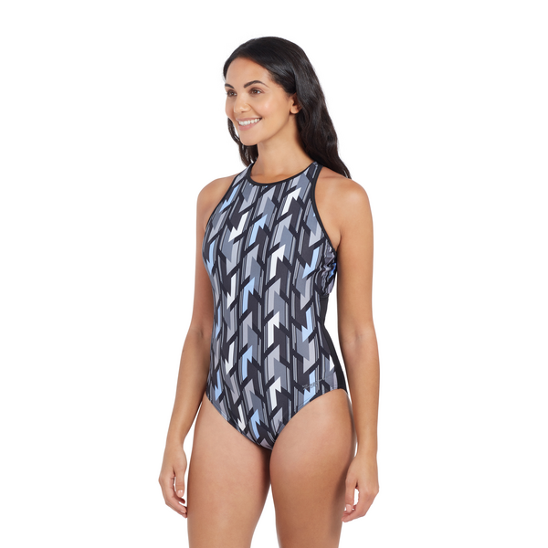Swimming Costume Suit Zoggs Crossback Women - Metropolis Print