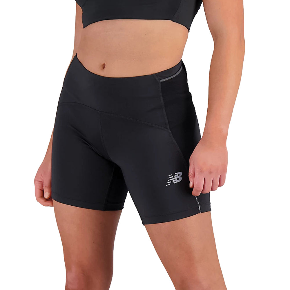 New Balance Impact Run Fitted Short (Ladies) Black stringsports.co.uk