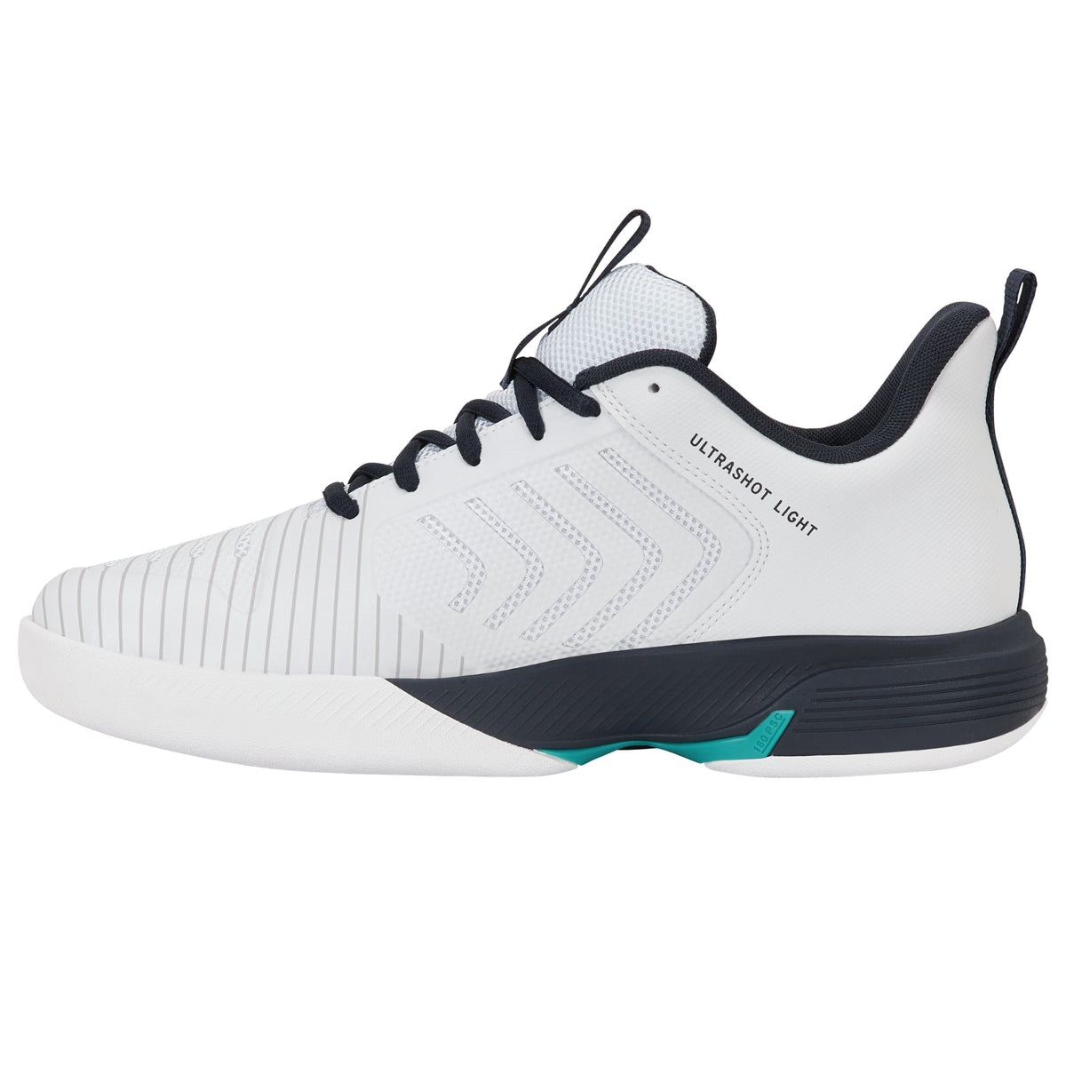 K-Swiss Ultrashot Light Carpet Tennis Shoe (Mens) - White/Carbon/Baltic