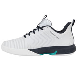 K-Swiss Ultrashot Light Carpet Tennis Shoe (Mens) - White/Carbon/Baltic