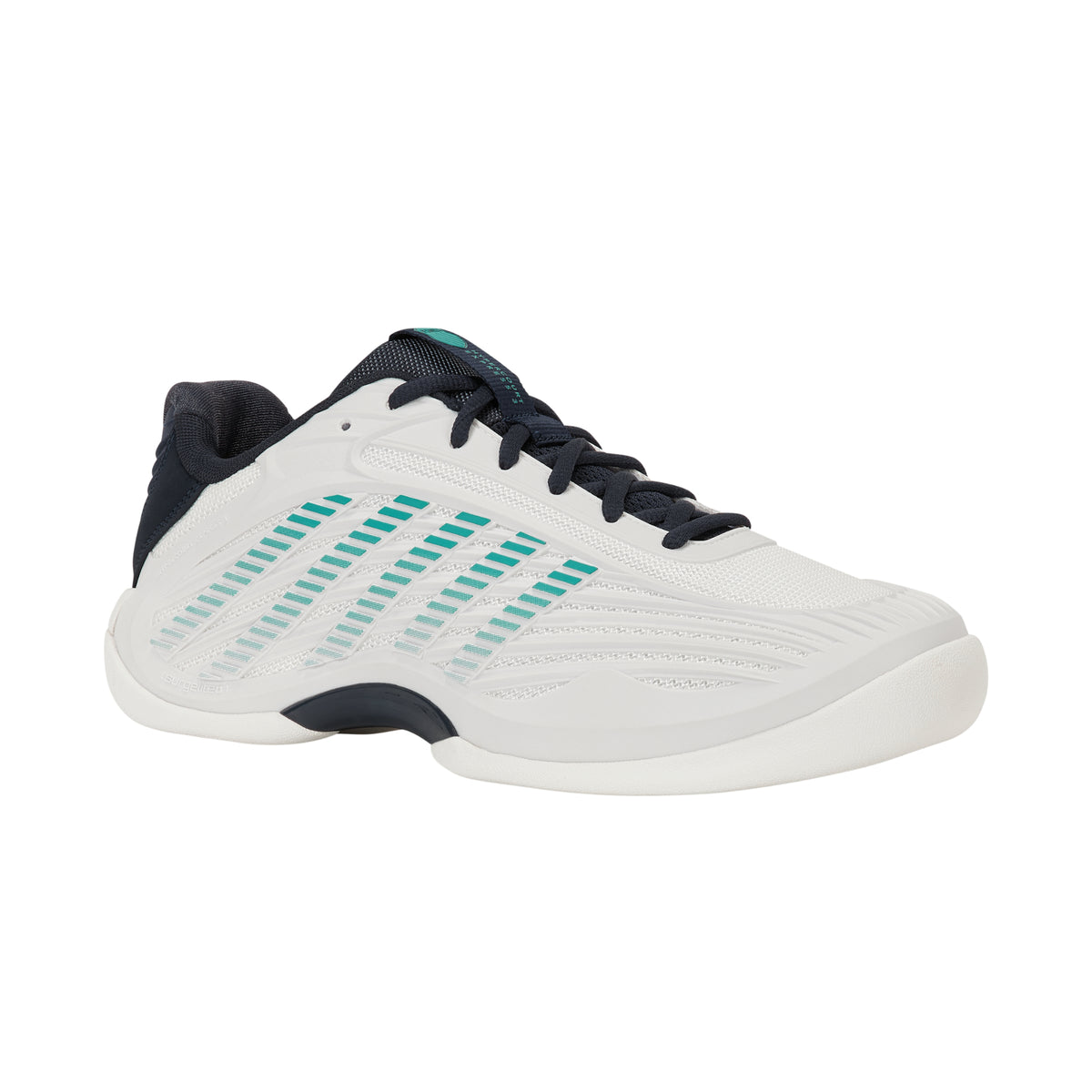 K-Swiss Hypercourt Express 3 Carpet Tennis Shoe (Mens) - Blanc De Blanc/Carbon/Baltic