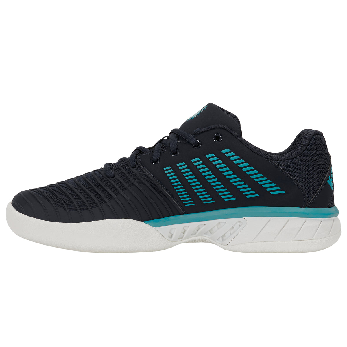 K-Swiss Express Light 3 Carpet Tennis Shoe (Mens) - Carbon/Blanc de Blanc/Baltic