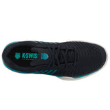 K-Swiss Express Light 3 Carpet Tennis Shoe (Mens) - Carbon/Blanc de Blanc/Baltic