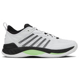 K-Swiss Hypercourt Supreme 2 Clay Court Tennis Shoe (Mens) - White/Black/Soft Neon Green