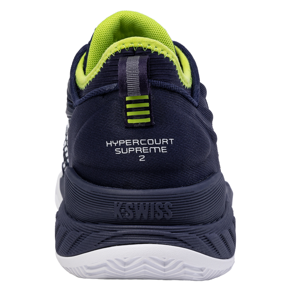 K-Swiss Hypercourt Supreme 2 HB Tennis Shoes (Mens) - Peacoat/White/Lime Green