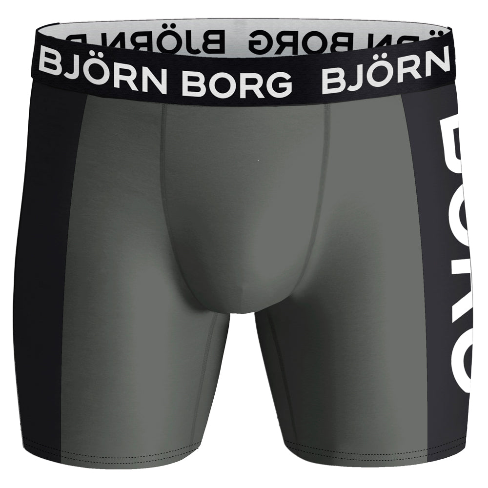 Bjorn Borg Performance Boxer (2-Pack) - Grey/Green/Black –