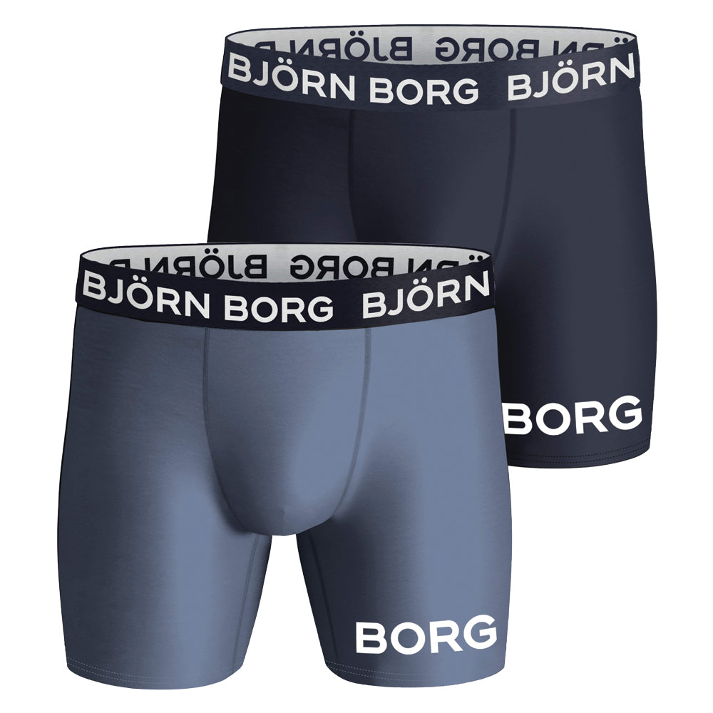 Bjorn Borg Performance Boxer (2-Pack) - Blue/Grey