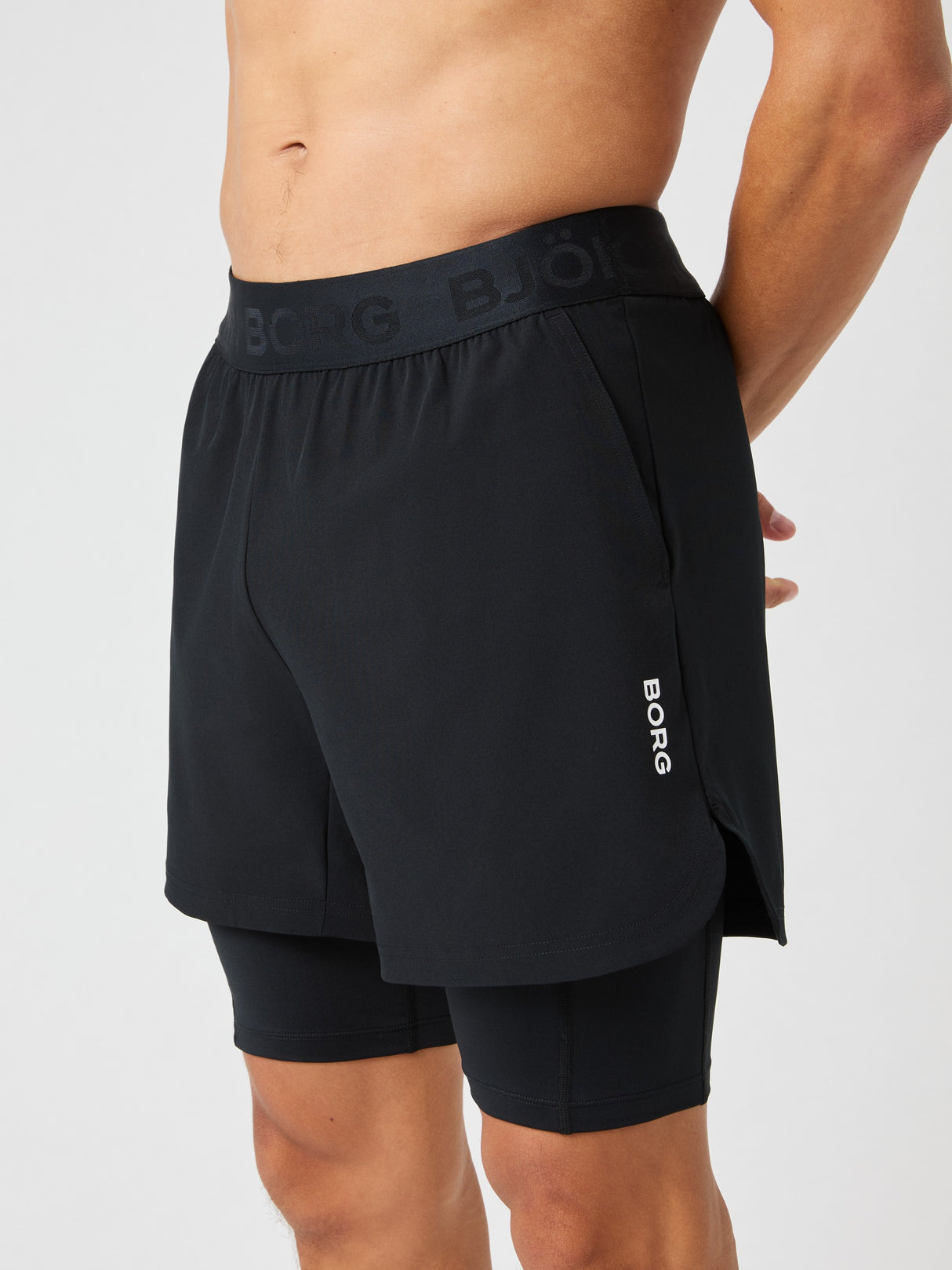 Bjorn Borg Borg 2 In 1 Shorts (Mens) - Black Beauty