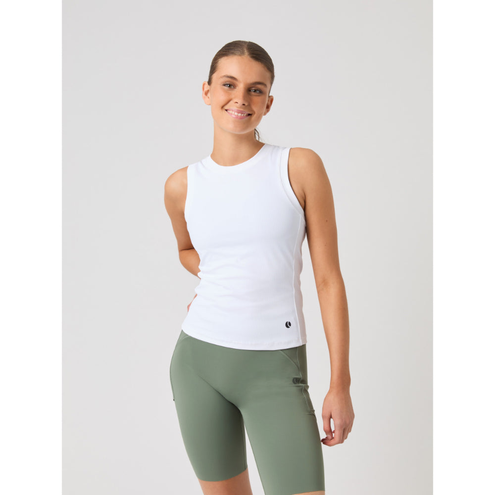 Bjorn Borg Ace Pocket Ribbed Tank Top (Ladies) - Brilliant White