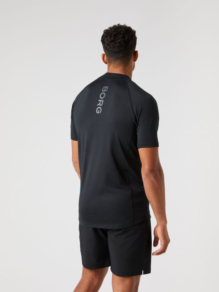 Bjorn Borg Borg Mock Neck T-Shirt (Mens) - Black Beauty