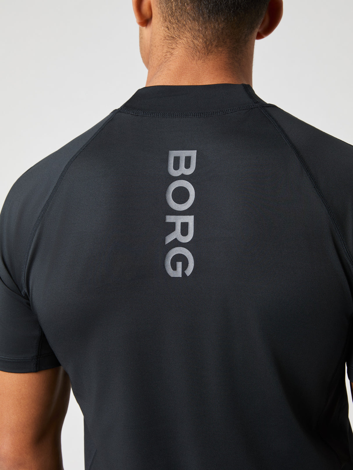 Bjorn Borg Borg Mock Neck T-Shirt (Mens) - Black Beauty