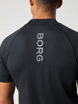 Bjorn Borg Borg Mock Neck T-Shirt (Mens) - Black Beauty