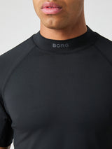 Bjorn Borg Borg Mock Neck T-Shirt (Mens) - Black Beauty