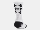 Under Armour Performance Tech 3 pack Crew Sock (Unisex) - White / White / Black
