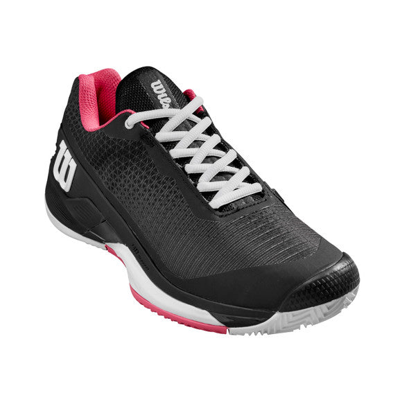 Rush Pro 4.0 Clay Court Tennis Shoes Ladies Black Hot Pink White 4