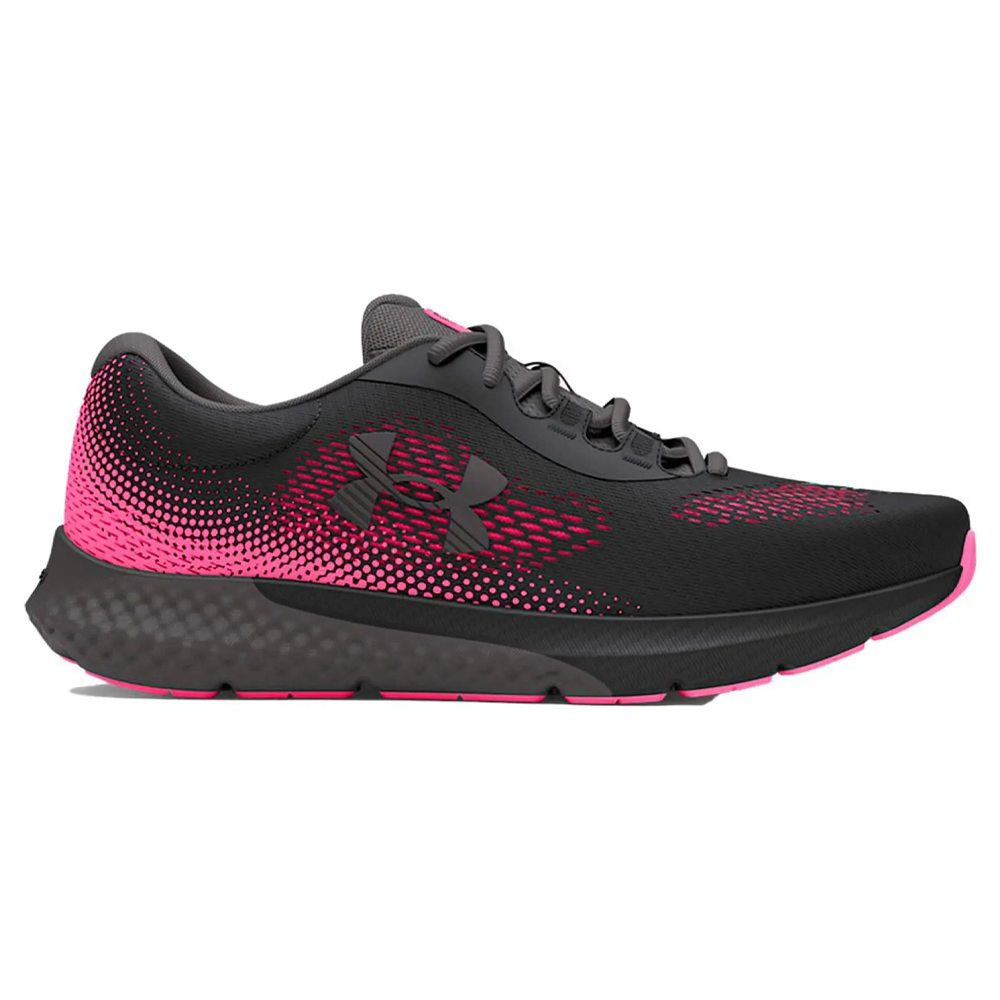 Under Armour Rogue 4 Running Shoes (Ladies) - Anthracite/Fluo Pink/Castlerock