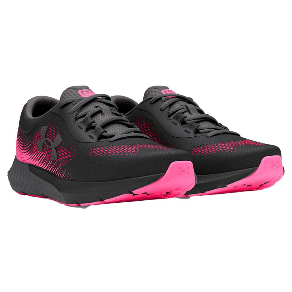 Under Armour Rogue 4 Running Shoes (Ladies) - Anthracite/Fluo Pink/Castlerock