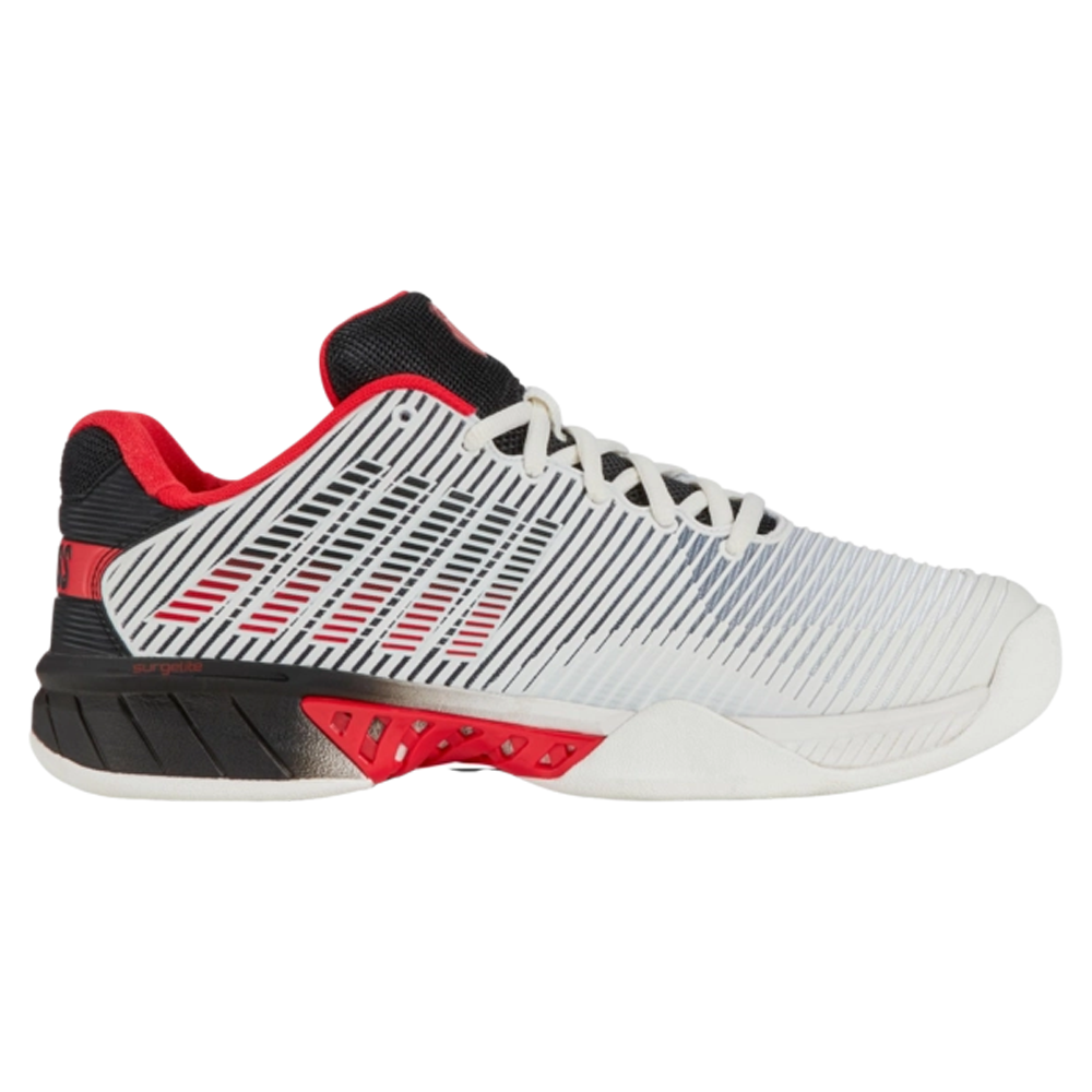 K-Swiss Hypercourt Express 2 Carpet Court (Mens) - Bright White/Stretch Limo/High Risk Red