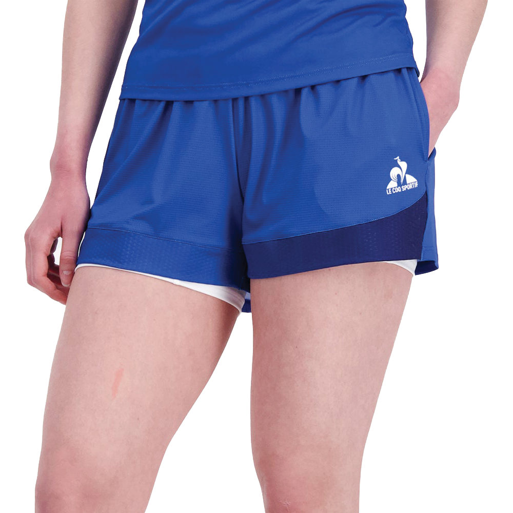 Le Coq Sportif Tennis Pro Shorts Ladies Lapis Blue stringsports