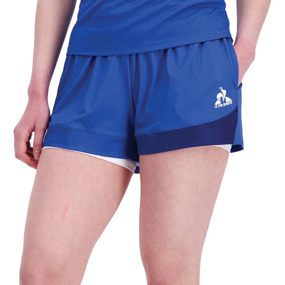 Le Coq Sportif Tennis Pro Shorts (Ladies) - Lapis Blue