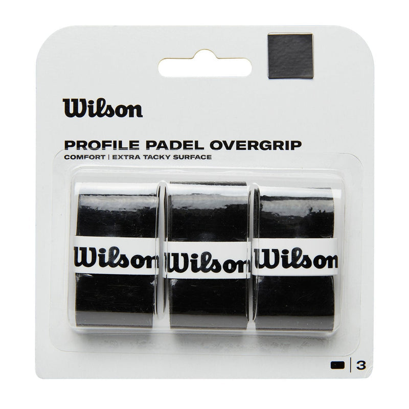 Wilson Profile Padel Overgrip (3 Pack) - Black