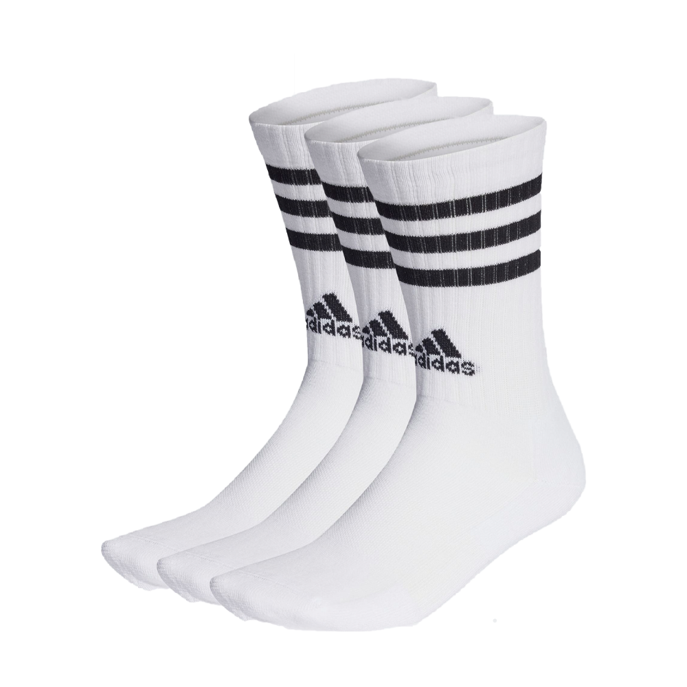 Adidas 3-Stripe Cushioned Crew Sock (3-Pack)