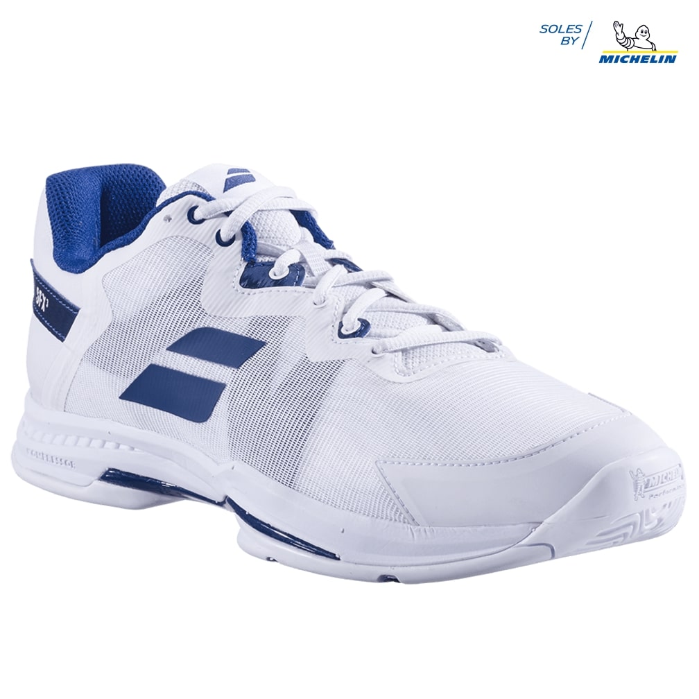 Babolat SFX3 All Court Tennis Shoes (Mens) - White/Navy