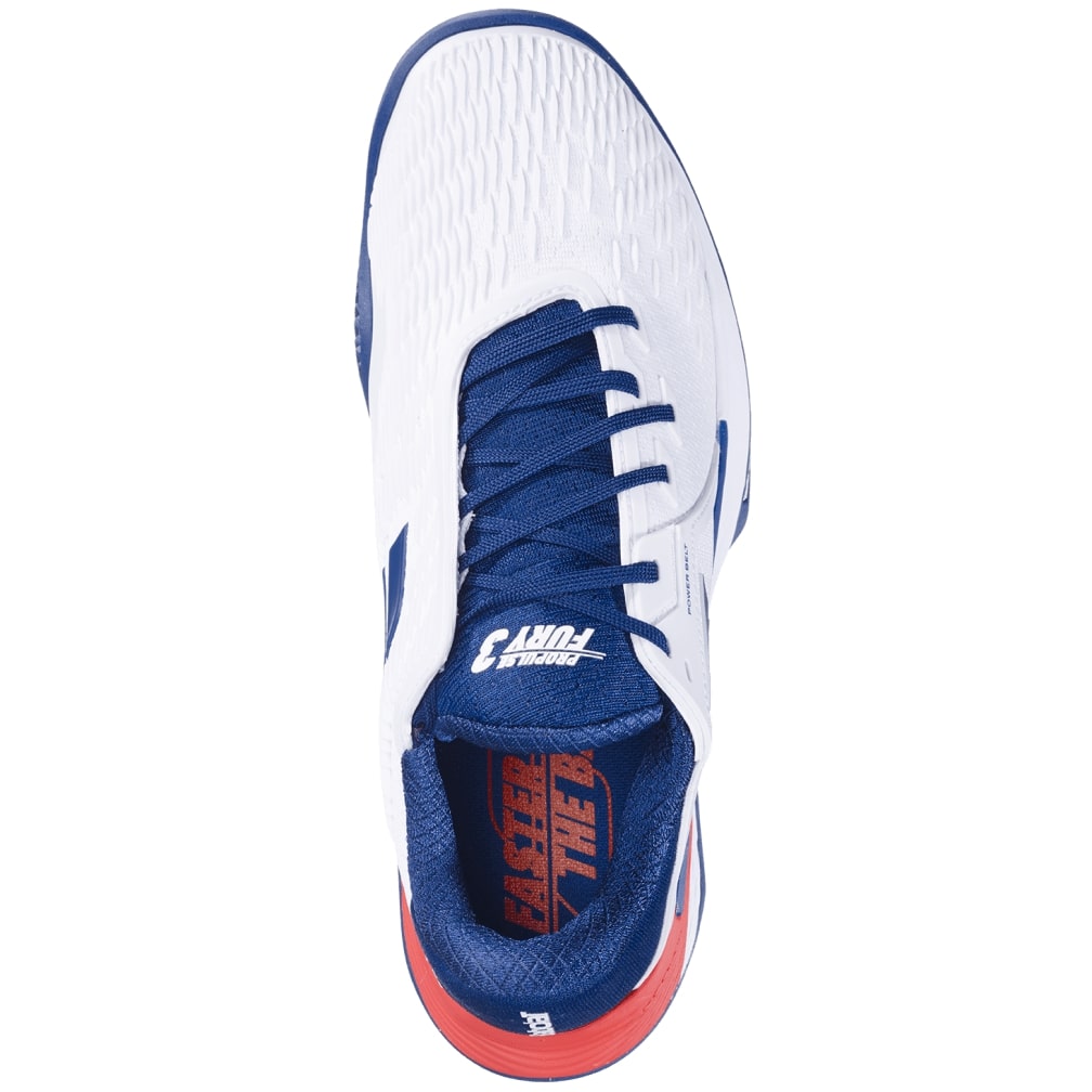 Babolat Propulse Fury 3 Clay Court (Mens) - White/Estate Blue