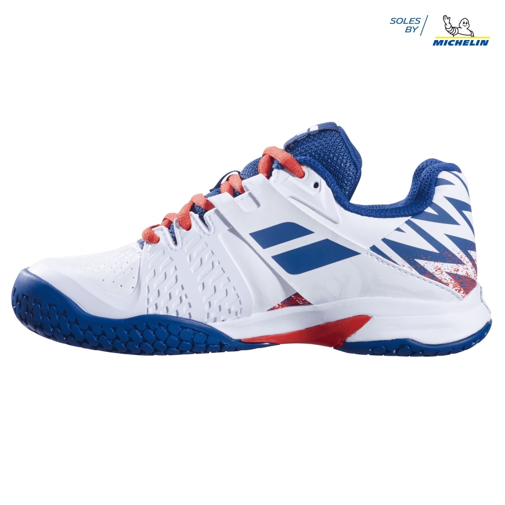 Babolat Propulse All Court Tennis Shoes (Junior) - White/Estate Blue