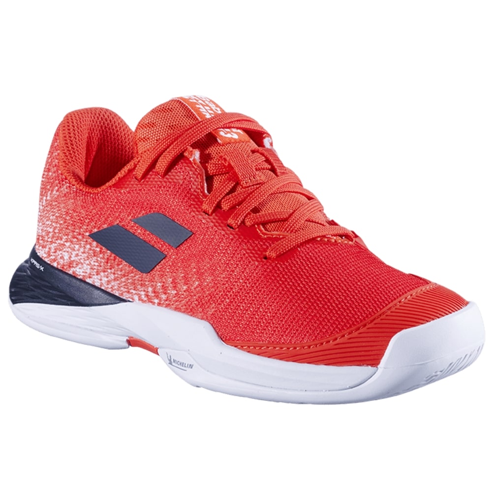 Babolat Jet Mach 3 All Court Tennis Shoe (Junior) - Strike Red/White