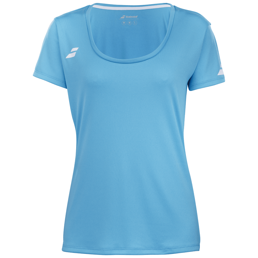 Babolat Cap Sleeve Tennis Top (Girls) - Cyan Blue