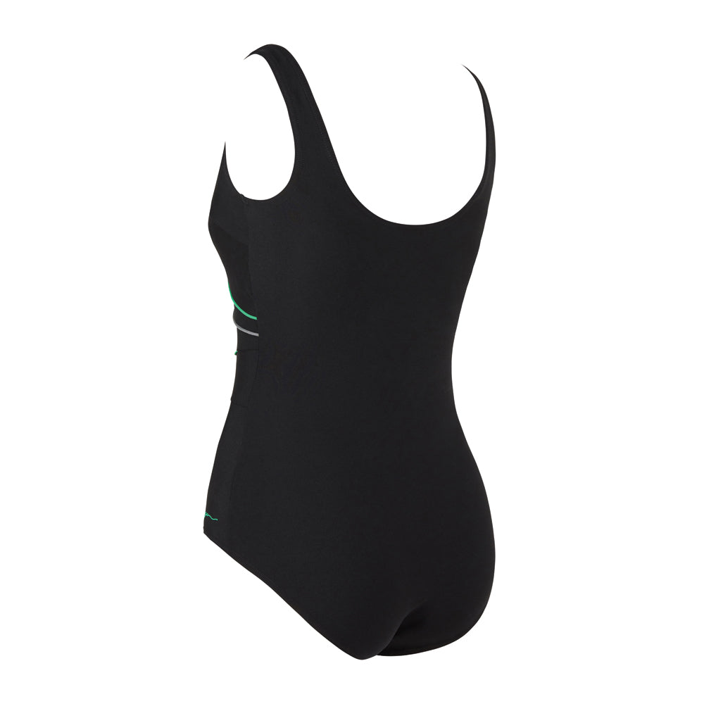 Swimming Costume Zoggs Macmasters Scoopback Women - Grey/Green