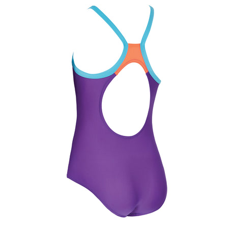 Girls Kerrawa Strikeback Swimming Costume - Purple/Blue