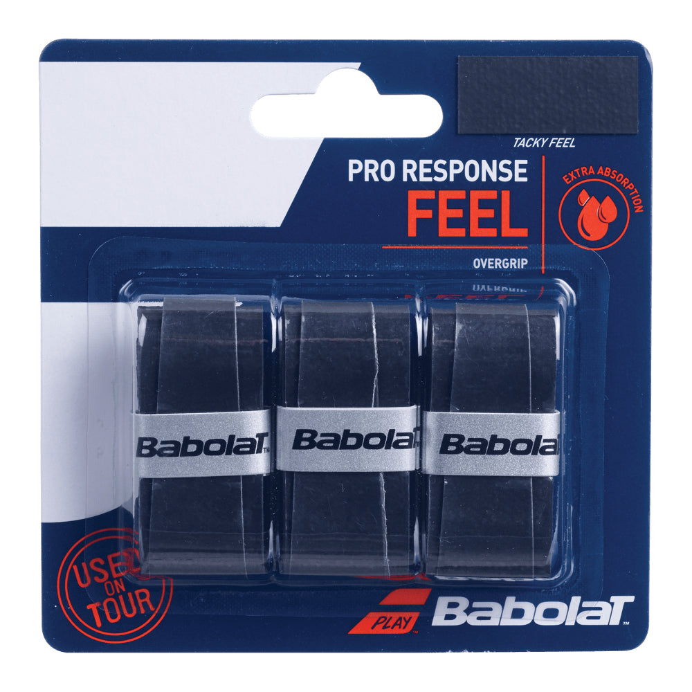 Babolat Pro Response Tennis Overgrip (3 Pack) - Black