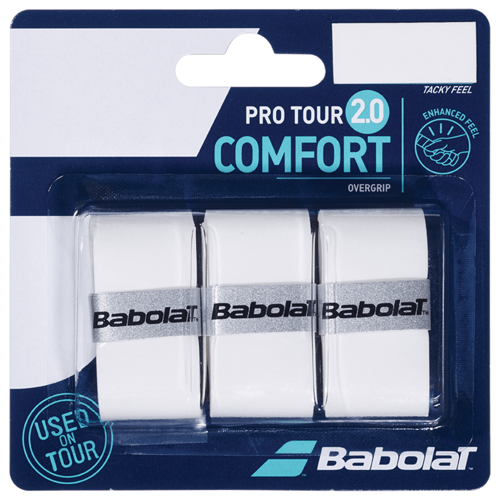 Babolat Pro Tour Overgrip - White (3 Pack)