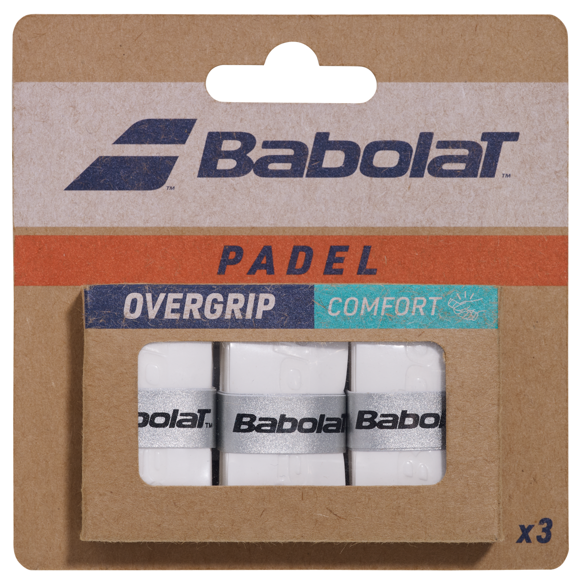 Babolat Comfort Padel Overgrip (3 Pack) - White