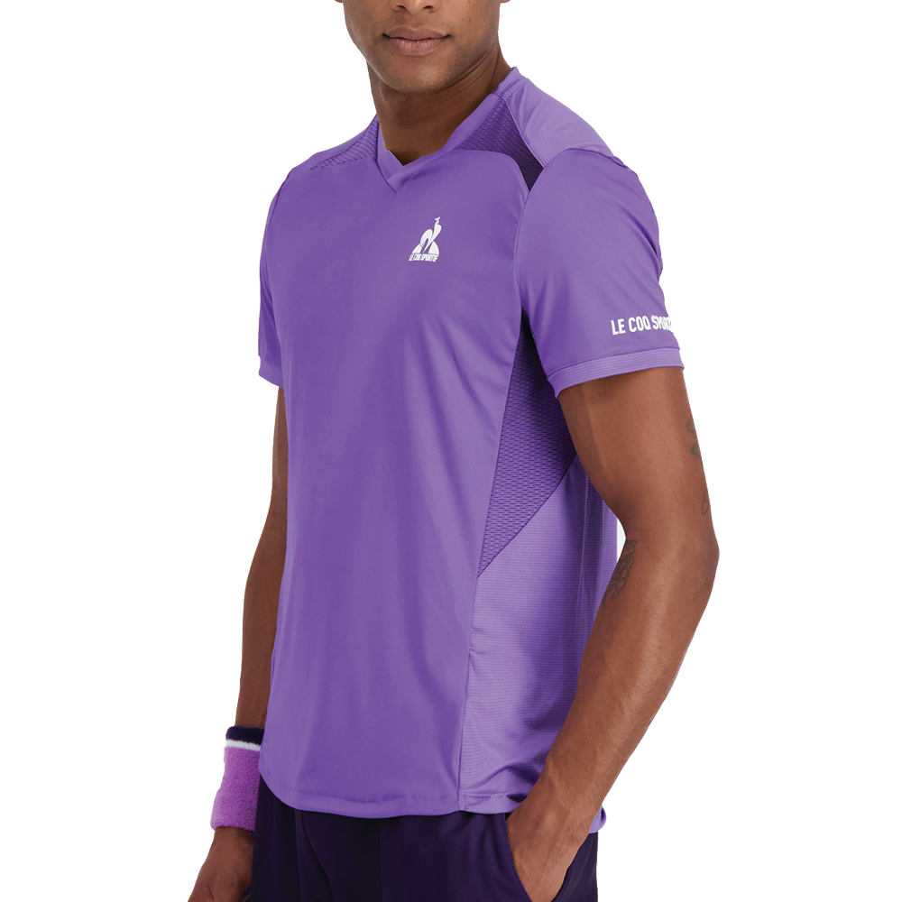 Le Coq Sportif Pro Tennis Short Sleeve Tee (Mens) - Chive Bloosom