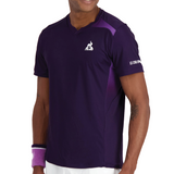 Le Coq Sportif Tennis Pro Short Sleeve Tee (Mens) - Purple Violet