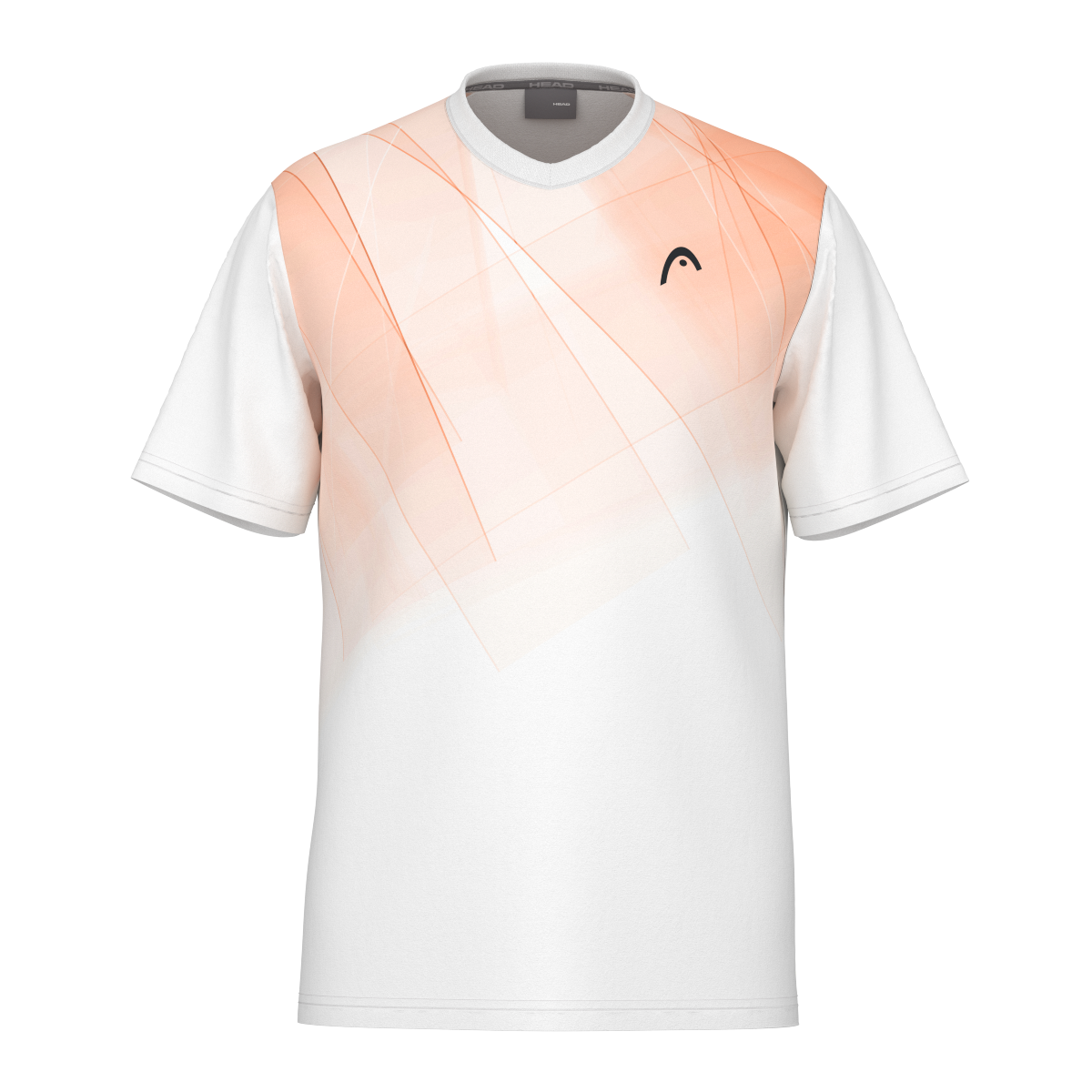 HEAD Topspin T-Shirt Boys - White/Campfire Orange