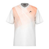 HEAD Topspin T-Shirt Boys - White/Campfire Orange