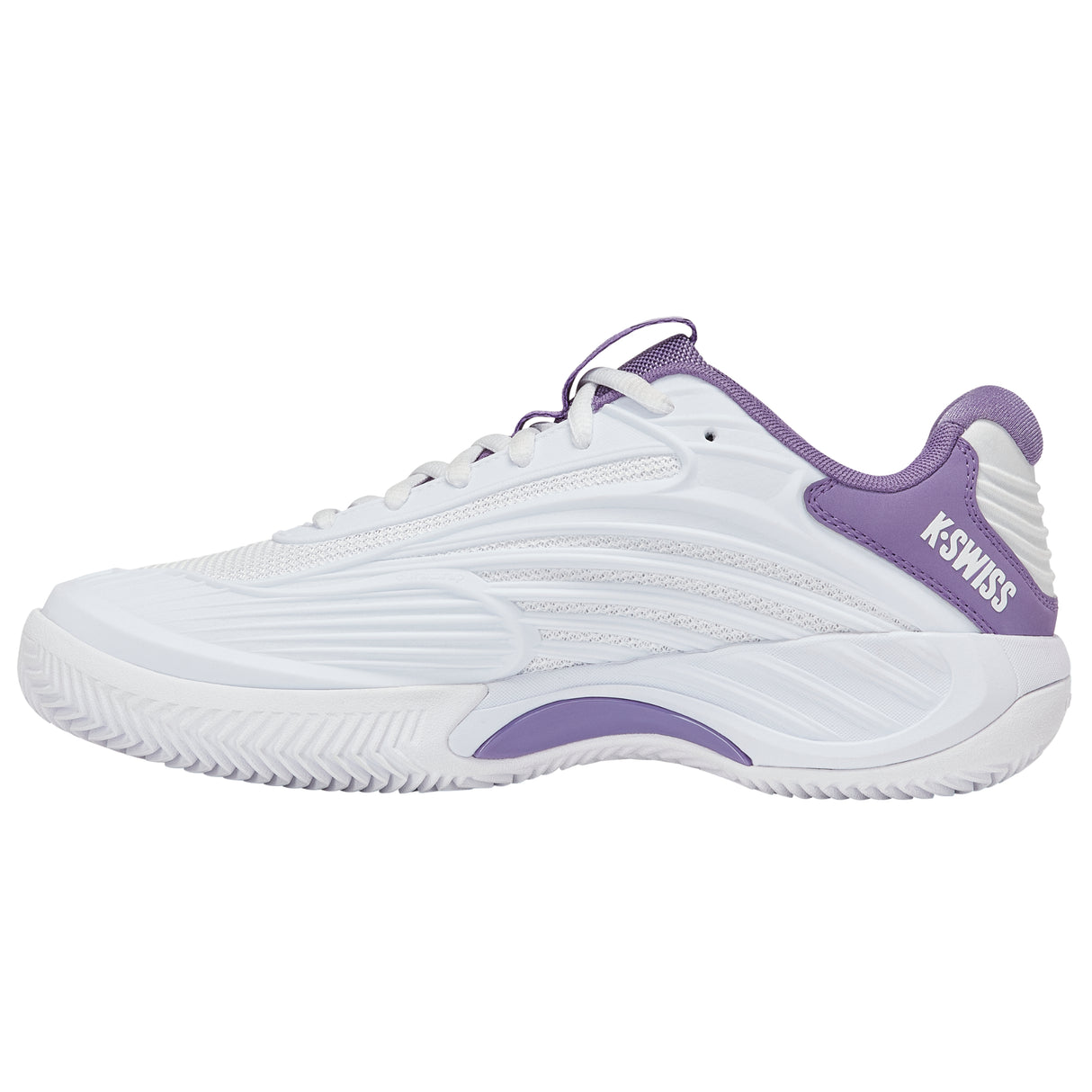 K-Swiss Hypercourt Express 3 Clay Court Tennis Shoe (Ladies) - White/Purple Haze/Lunar Rock